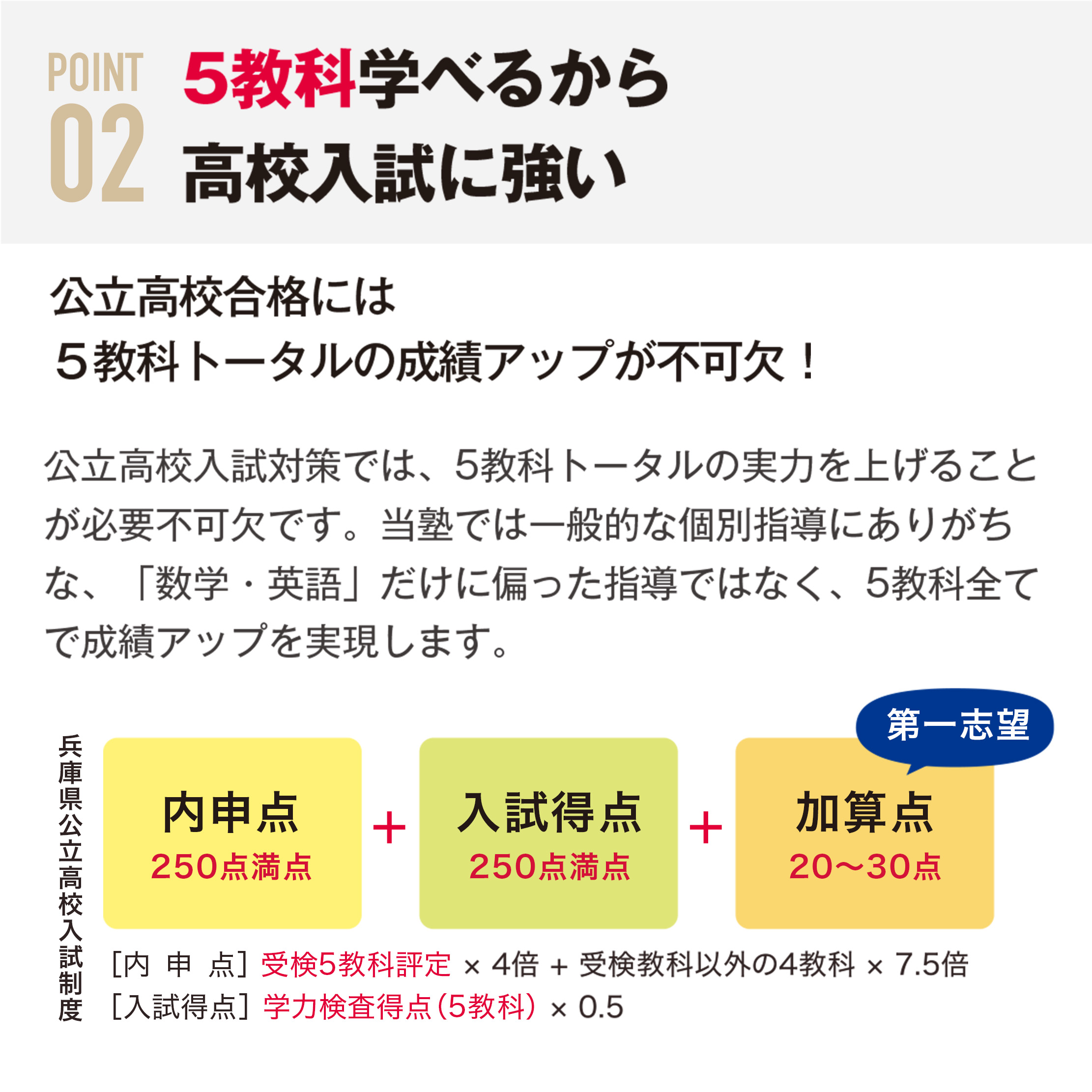 5教科学べるから高校入試に強い