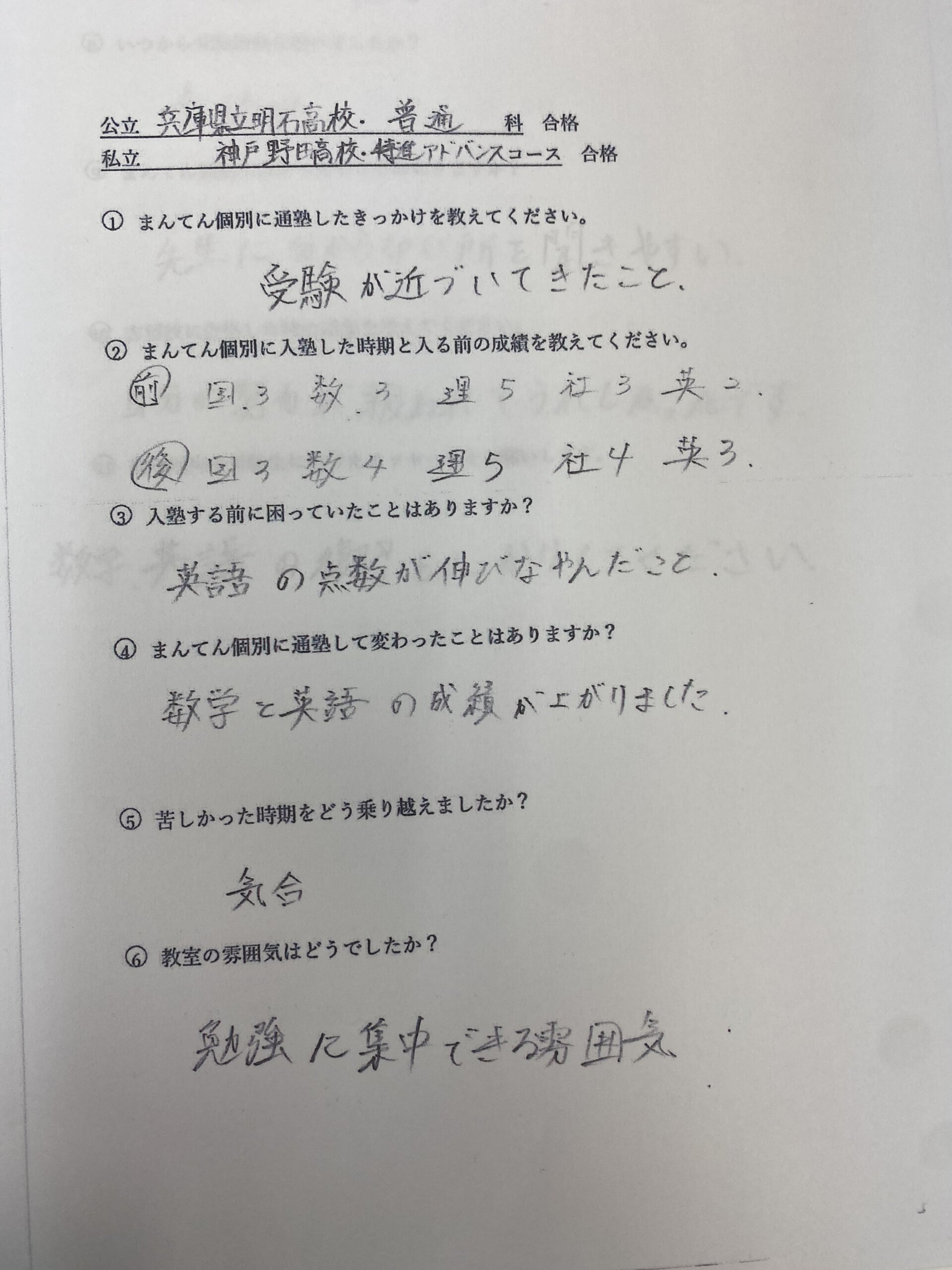 明石高校　普通科　合格_voices_img_1